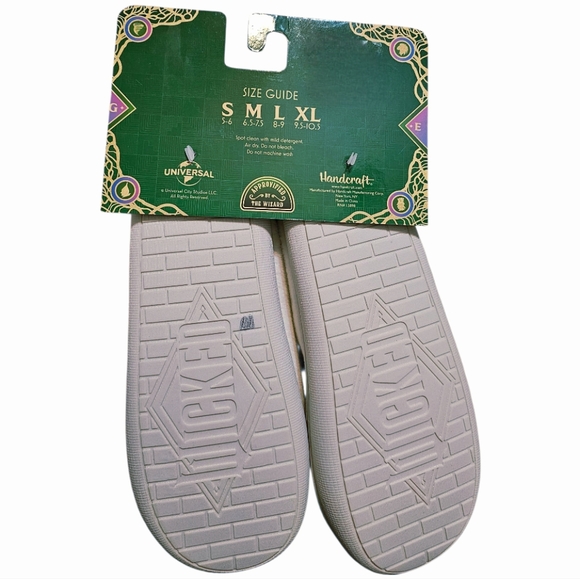 Wicked White Slippers with Green. Pink & Black Logo. Multiple sizes, NWTNWT - Picture 6 of 7